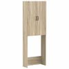 vidaXL Toiletkast HOORN Sonoma Eiken 66 x 25,5 x 190 cm Bewerkt hout
