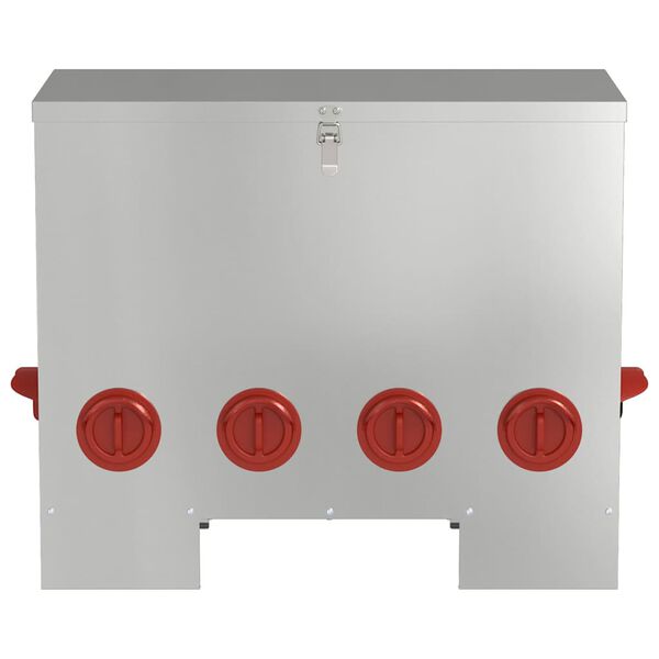 vidaXL Kip voerbak Zilver 60,5 x 29 x 51 cm Gegalvaniseerd staal