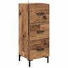 vidaXL Highboard met lade Oud Hout 34,5 x 34 x 180 cm Bewerkt hout