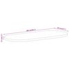 vidaXL Tafelblad ovaal 100x50x2,5 cm massief ruw mangohout