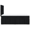 vidaXL Boxspring met matras stof zwart 80x200 cm