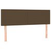 vidaXL Boxspring met matras stof donkerbruin 140x190 cm