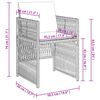 vidaXL 17-delige Tuinset met kussens poly rattan beige