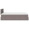 vidaXL Ottoman bed met matras 120x190 cm stof taupe