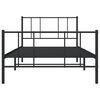 vidaXL Bedframe met hoofd- en voeteneinde metaal zwart 80x200 cm
