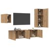 vidaXL TV-kast Wandgemonteerd 4 pcs Artisan Eiken Bewerkt hout