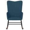 vidaXL Schommelstoel fluweel blauw