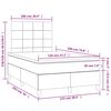 vidaXL Boxspring met matras en LED stof lichtgrijs 120x190 cm