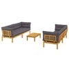 vidaXL 5 Stuk Garden Pallet Sofa Units Massief Acaciahout Naturel