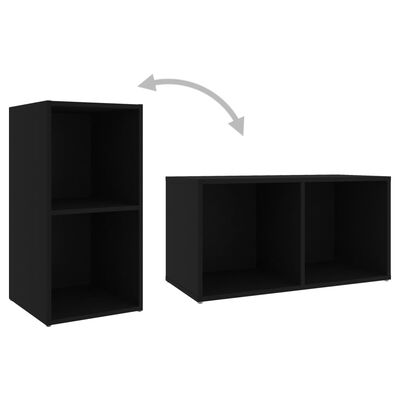 vidaXL Tv-meubel 72x35x36,5 cm spaanplaat zwart