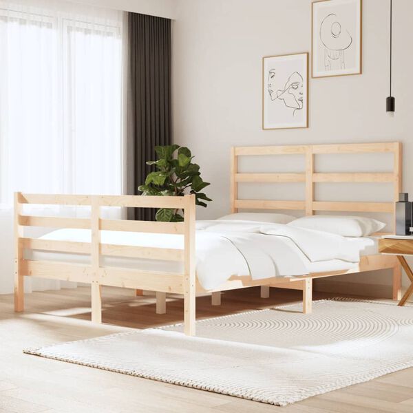 vidaXL Bedframe massief grenenhout 120x190 cm