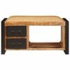vidaXL Opslagbank met lade Bruin 80 x 35 x 40 cm Massief mangohout