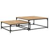 vidaXL Salontafel 2 pcs Artisan Eiken Bewerkt hout