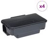 vidaXL Muizenvallen 4 st 22x12,5x7,5 cm zwart