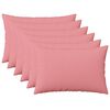 vidaXL Kussensloop 6 st HEERLEN Roze 40 x 60 cm Stof
