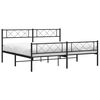 vidaXL Bedframe met hoofd- en voeteneinde metaal zwart 193x203 cm