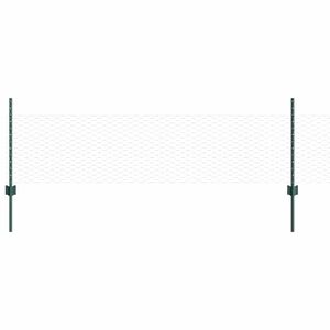 vidaXL zeshoekig gaasgek met palen 25 x 0,5 m PVC-Coated Staal Groen