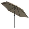 vidaXL Parasol met metalen paal 300 cm taupe