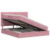 vidaXL Opslag bed met matras met hoofdeinde Roze 140 x 200 cm Fluweel