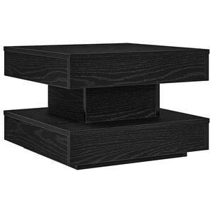 vidaXL Salontafel 360 graden draaibaar 50x50x34,5 cm zwart