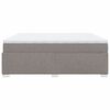 vidaXL Boxspring met matras stof taupe 200x200 cm