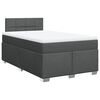 vidaXL Boxspring met matras stof donkergrijs 120x200 cm