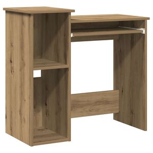 vidaXL Bureau met schappen 84x40x78 cm bewerkt hout artisanaal eiken