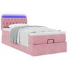 vidaXL Ottoman bed met matras en LED's 100x200 cm fluweel roze
