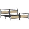 vidaXL Bedframe zonder matras metaal sonoma eikenkleurig 193x201 cm