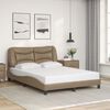 vidaXL Bedframe met LED zonder matras "Hvar" cappuccino 140x200 cm