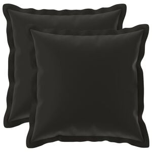 vidaXL Kussensloop 2 st HOUTEN Zwart 30 x 30 cm Polyester