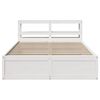 vidaXL Bedframe met hoofdbord massief grenenhout wit 160x200 cm