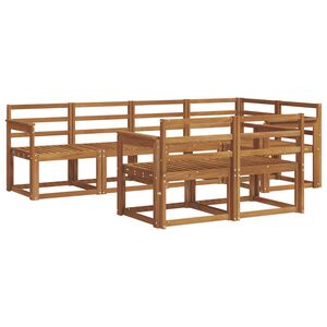 vidaXL Buiten bankenset 7 pcs Naturel Massief Acaciahout