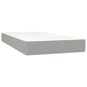 vidaXL Pocketveringmatras medium 90x200x20 cm stof lichtgrijs
