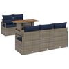 vidaXL Tuin Sofa Set met kussen 6 pcs grijs en marineblauw