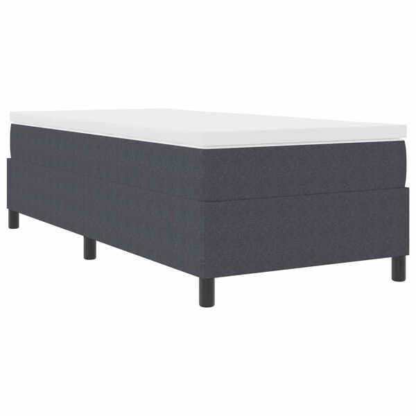 vidaXL Platform bedframe Donkergrijs 80 x 200 cm Stof