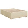 vidaXL Boxspring met matras stof cr&egrave;mekleurig 140x190 cm