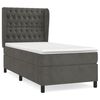 vidaXL Boxspring met matras fluweel donkergrijs 80x200 cm