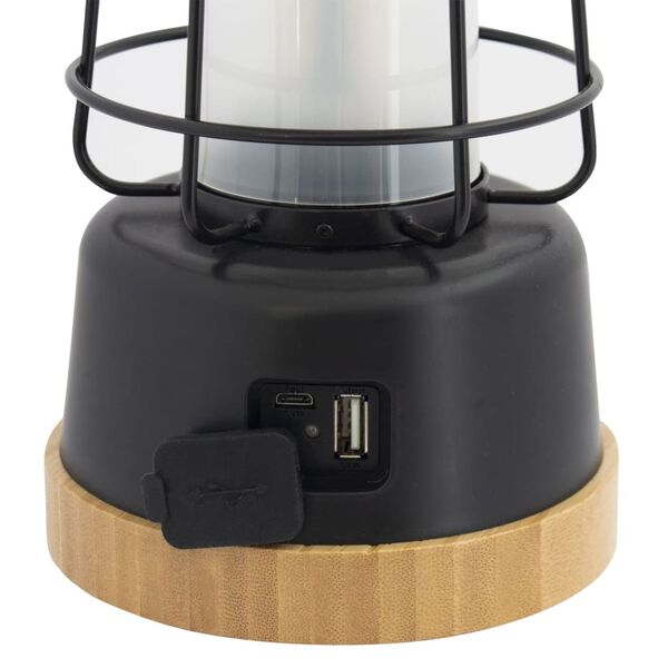 Eurotrail Campinglamp Storm LED bamboe zwart