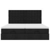 vidaXL Ottoman bed met matrassen en LED's 180x200cm stof zwart