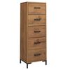 vidaXL Ladekast 42x35x110 cm massief grenenhout