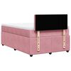 vidaXL Boxspring met matras fluweel roze 120x190 cm