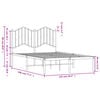 vidaXL Bedframe met hoofdbord metaal zwart 120x190 cm
