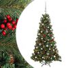vidaXL Kunstkerstboom met kerstbal 120 cm 150 LED's Warmwit