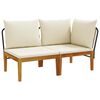 vidaXL 2 st Tuin Loungeset met Kussens Massief acaciahout & touw