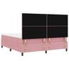 vidaXL LED Box Spring Bed met matras Roze 180 x 200 cm Stof