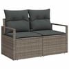 vidaXL Tuin Sofa Set met opslag 7 pcs Grijs Poly riet