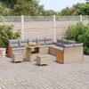 vidaXL Tuinbankenset 17 pcs Beige en Licht Grijs poly rattan