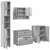 vidaXL Badkamermeubelset 4 pcs Grijs Sonoma Geperst Hout en Metaal
