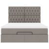 vidaXL Ottoman bed met matras 140x190cm stof taupe